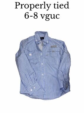 Properly tied boys 6-8 button down shirt